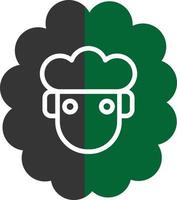 Sheep Glyph Two Color vector