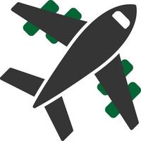 Aeroplane Glyph Two Color vector