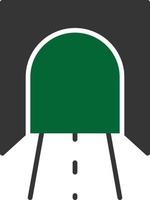 Tunnel Glyph Two Color vector
