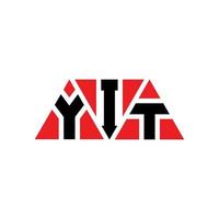 yit diseño de logotipo de letra triangular con forma de triángulo. monograma de diseño de logotipo de triángulo yit. plantilla de logotipo de vector de triángulo yit con color rojo. logotipo triangular yit logotipo simple, elegante y lujoso. si