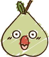 Pear Chalk Drawing vector