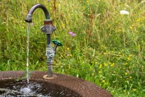 old pump in the garden photo