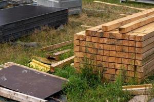 construction of a house with different material photo