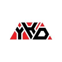 Diseño de logotipo de letra triangular ykd con forma de triángulo. monograma de diseño de logotipo de triángulo ykd. plantilla de logotipo de vector de triángulo ykd con color rojo. logotipo triangular ykd logotipo simple, elegante y lujoso. ykd