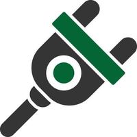 Plug Glyph Two Color vector