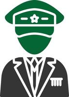 Captain Glyph Two Color vector