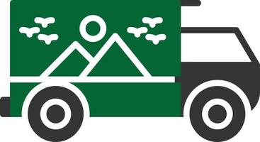 Truck Glyph Two Color vector
