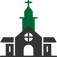 Church Glyph Two Color vector