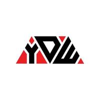 ydw diseño de logotipo de letra triangular con forma de triángulo. monograma de diseño del logotipo del triángulo ydw. plantilla de logotipo de vector de triángulo ydw con color rojo. logotipo triangular ydw logotipo simple, elegante y lujoso. ydw