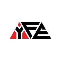 YFE triangle letter logo design with triangle shape. YFE triangle logo design monogram. YFE triangle vector logo template with red color. YFE triangular logo Simple, Elegant, and Luxurious Logo. YFE