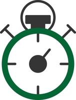 Stopwatch Glyph Two Color vector