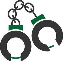 Handcuffs Glyph Two Color vector
