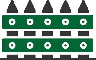 Fence Glyph Two Color vector