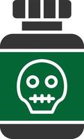 Poisonous Field Glyph Two Color vector