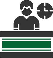 Information Desk Glyph Two Color vector