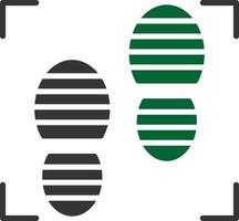 Footprint Glyph Two Color vector