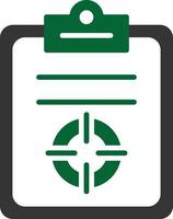 Target Glyph Two Color vector
