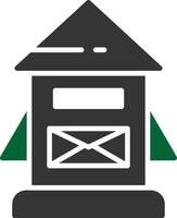 Mail Box Glyph Two Color vector