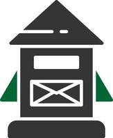 Mail Box Glyph Two Color vector