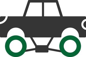 Monster Truck Glyph Two Color vector