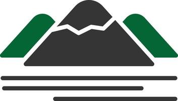 Mountain Glyph Two Color vector