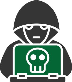 Hacker Glyph Two Color vector