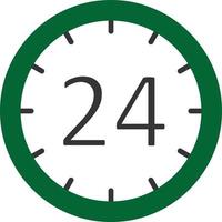 24 Hours Glyph Two Color vector