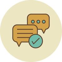 Check Filled Retro vector