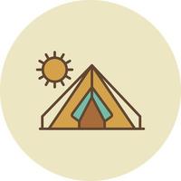 Tent Filled Retro vector