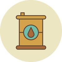 barril de petróleo lleno retro vector