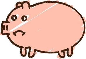 dibujo de tiza de cerdo vector