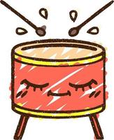 Drum Chalk Drawing vector