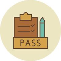 9 - Pass Filled Retro vector