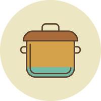 Cooking Pot Filled Retro vector