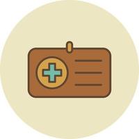 Medical Id Filled Retro vector