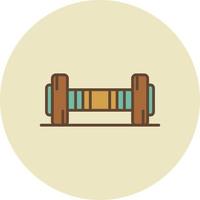 Dumbbells Filled Retro vector