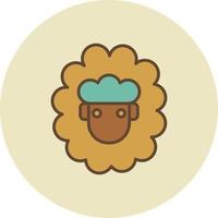 Sheep Filled Retro vector