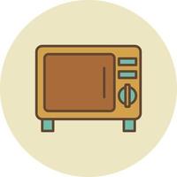 horno lleno retro vector