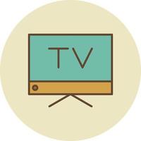 televisión llena de retro vector