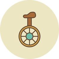 Unicycle Filled Retro vector