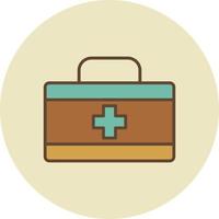 First Aid Box Filled Retro vector