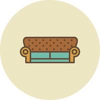 Sofa Filled Retro vector