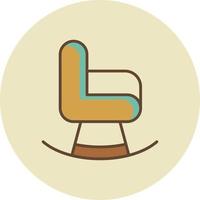 Rocking Chair Filled Retro vector