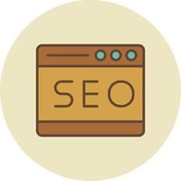 seo lleno retro vector