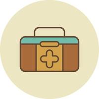 First Aid Box Filled Retro vector