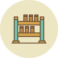 Shelving Filled Retro vector