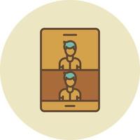 Video Calling Filled Retro vector