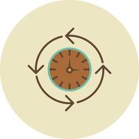 Processing Time Filled Retro vector