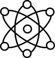 Atom Line Filled vector