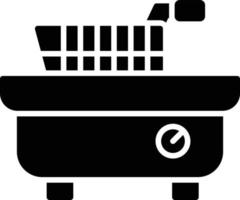 Deep Fryer Glyph Icon vector